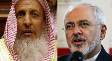 Al-Sheikh (L): Iranians are infidels. Zarif (R): Wahhabism